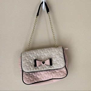 Betsey Johnson Heart Printed Purse